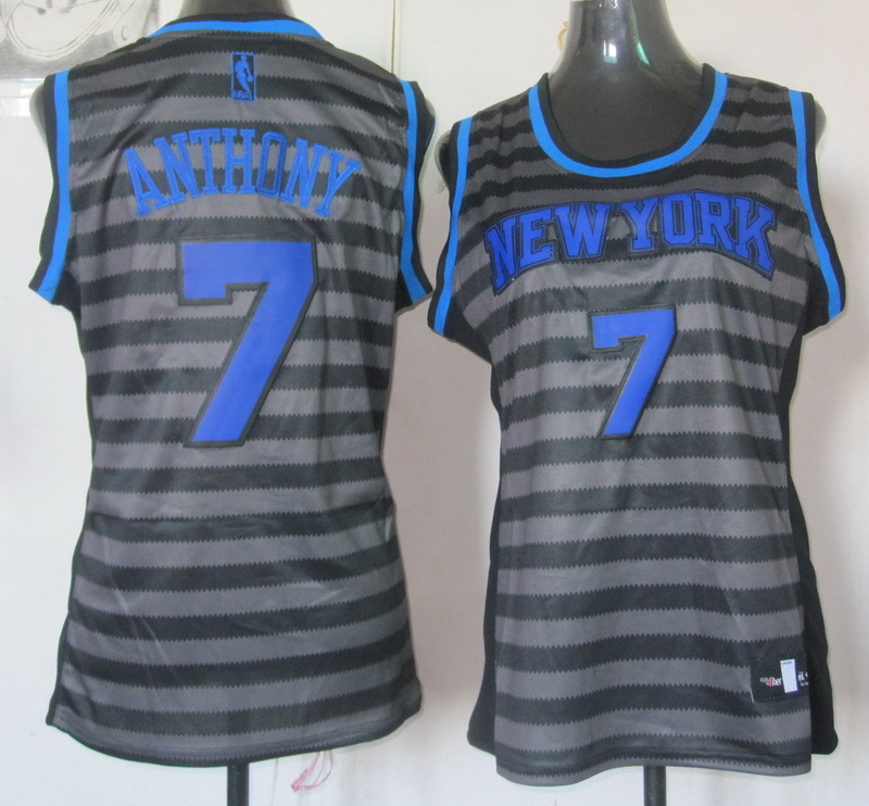 2017 Women NBA New York Knicks #7 Anthony grey jerseys->->Women Jersey